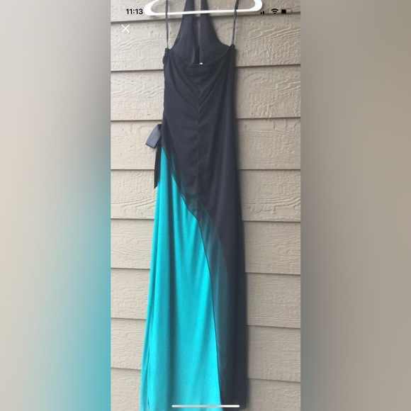 Xoxo collection black halter formal long dress with sparkles, size S made in USA - Picture 12 of 15